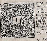 An illustration from Laws and acts of Parliament made by King James the First, Second, Third, Fourth, Fifth, Queen Mary, King James the Sixth, King Charles the First, King (1681)
