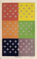 An illustration from The laws of contrast of colour : and their application to the arts of painting, decoration of buildings, mosaic work, tapestry and carpet weaving, calico printing, dress, paper staining, printing, military clothing, illumination, landscape, and flower gardening, &c. (1861)