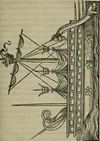 An illustration from Lazari Bayfii annotationes in L.II. : De captivis, et postliminio reversis. in qvibvs tractatvr de re navali : eivsdem annotationes in tractatum de auro & argeto leg. quibus, vestimentoru, & vasculorum genera explicantur. Antonii Thylesii de coloribus libellus, à coloribus vestium non alienus (1536)