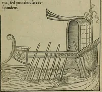 Picture 8 of 35 from Lazari Bayfii annotationes in L.II. : De captivis, et postliminio reversis. in qvibvs tractatvr de re navali : eivsdem annotationes in tractatum de auro & argeto leg. quibus, vestimentoru, & vasculorum genera explicantur. Antonii Thylesii de coloribus libellus, à coloribus vestium non alienus (1536), leaf 28