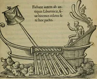 Picture 10 of 35 from Lazari Bayfii annotationes in L.II. : De captivis, et postliminio reversis. in qvibvs tractatvr de re navali : eivsdem annotationes in tractatum de auro & argeto leg. quibus, vestimentoru, & vasculorum genera explicantur. Antonii Thylesii de coloribus libellus, à coloribus vestium non alienus (1536), leaf 32