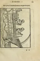 An illustration from Lazari Bayfii annotationes in legem II : De captiuis & postliminio reuersis, in quibus tractatur De re nauali, per autorem recognitæ : eivsdem annotationes in tractatum De auro & argento legato, quibus vestimẽtoru ̃& vasculorũ genera explicat̃ur : his omnibus imagines ab antiquissimis monumentis desumptas ad argumenti declaratione ̃subiunximus. Item Antonii Thylesii De coloribus libellus, à coloribus uestium non alienus (1537)