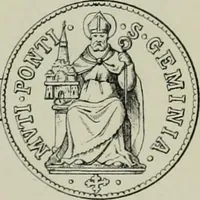 An illustration from La zecca di Modena nei periodi comunale ed estense (1884)