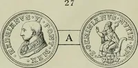 An illustration from La zecca di Modena nei periodi comunale ed estense (1884)