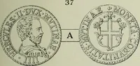 An illustration from La zecca di Modena nei periodi comunale ed estense (1884)