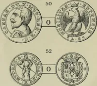 An illustration from La zecca di Modena nei periodi comunale ed estense (1884)
