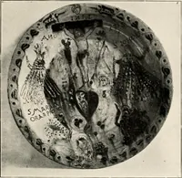 An illustration from Lead glazed pottery. Part first (common clays): plain glazed, sgraffito and slip-decorated wares (1907)