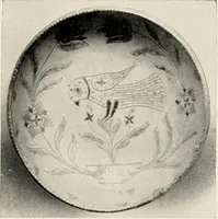 An illustration from Lead glazed pottery. Part first (common clays): plain glazed, sgraffito and slip-decorated wares (1907)