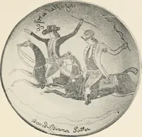 An illustration from Lead glazed pottery. Part first (common clays): plain glazed, sgraffito and slip-decorated wares (1907)
