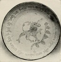 An illustration from Lead glazed pottery. Part first (common clays): plain glazed, sgraffito and slip-decorated wares (1907)