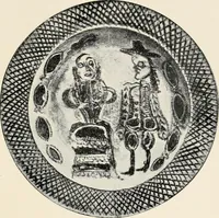 An illustration from Lead glazed pottery. Part first (common clays): plain glazed, sgraffito and slip-decorated wares (1907)