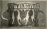 An illustration from Lead glazed pottery. Part first (common clays): plain glazed, sgraffito and slip-decorated wares (1907)