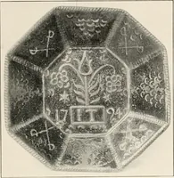 An illustration from Lead glazed pottery. Part first (common clays): plain glazed, sgraffito and slip-decorated wares (1907)