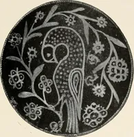 An illustration from Lead glazed pottery. Part first (common clays): plain glazed, sgraffito and slip-decorated wares (1907)