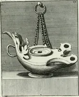 An illustration from Le antiche lucerne sepolcrali figurate : raccolte dalle caue sotterranee e grotte di Roma, nelle quali si contengono molte erudite memorie (1691)