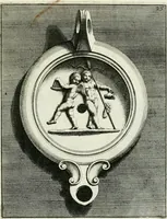 Picture 61 of 113 from Le antiche lucerne sepolcrali figurate : raccolte dalle caue sotterranee e grotte di Roma, nelle quali si contengono molte erudite memorie (1691), leaf 156