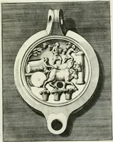 Picture 63 of 113 from Le antiche lucerne sepolcrali figurate : raccolte dalle caue sotterranee e grotte di Roma, nelle quali si contengono molte erudite memorie (1691), leaf 160