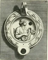Picture 81 of 113 from Le antiche lucerne sepolcrali figurate : raccolte dalle caue sotterranee e grotte di Roma, nelle quali si contengono molte erudite memorie (1691), leaf 196