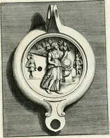 Picture 84 of 113 from Le antiche lucerne sepolcrali figurate : raccolte dalle caue sotterranee e grotte di Roma, nelle quali si contengono molte erudite memorie (1691), leaf 220