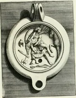 Picture 89 of 113 from Le antiche lucerne sepolcrali figurate : raccolte dalle caue sotterranee e grotte di Roma, nelle quali si contengono molte erudite memorie (1691), leaf 230