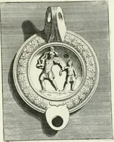 Picture 92 of 113 from Le antiche lucerne sepolcrali figurate : raccolte dalle caue sotterranee e grotte di Roma, nelle quali si contengono molte erudite memorie (1691), leaf 236
