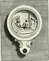 Picture 93 of 113 from Le antiche lucerne sepolcrali figurate : raccolte dalle caue sotterranee e grotte di Roma, nelle quali si contengono molte erudite memorie (1691), leaf 238