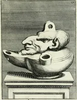 An illustration from Le antiche lucerne sepolcrali figurate : raccolte dalle caue sotterranee e grotte di Roma, nelle quali si contengono molte erudite memorie (1691)