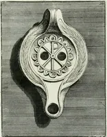 Picture 103 of 113 from Le antiche lucerne sepolcrali figurate : raccolte dalle caue sotterranee e grotte di Roma, nelle quali si contengono molte erudite memorie (1691), leaf 260