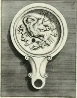 An illustration from Le antiche lucerne sepolcrali figurate : raccolte dalle caue sotterranee e grotte di Roma, nelle quali si contengono molte erudite memorie (1691)