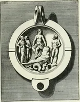 Picture 11 of 113 from Le antiche lucerne sepolcrali figurate : raccolte dalle caue sotterranee e grotte di Roma, nelle quali si contengono molte erudite memorie (1691), leaf 32