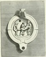 Picture 12 of 113 from Le antiche lucerne sepolcrali figurate : raccolte dalle caue sotterranee e grotte di Roma, nelle quali si contengono molte erudite memorie (1691), leaf 34