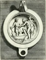 Picture 14 of 113 from Le antiche lucerne sepolcrali figurate : raccolte dalle caue sotterranee e grotte di Roma, nelle quali si contengono molte erudite memorie (1691), leaf 38