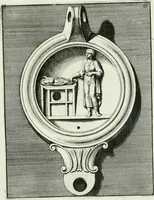 Picture 17 of 113 from Le antiche lucerne sepolcrali figurate : raccolte dalle caue sotterranee e grotte di Roma, nelle quali si contengono molte erudite memorie (1691), leaf 44
