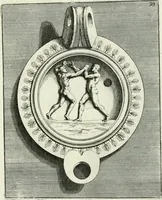 Picture 24 of 113 from Le antiche lucerne sepolcrali figurate : raccolte dalle caue sotterranee e grotte di Roma, nelle quali si contengono molte erudite memorie (1691), leaf 60
