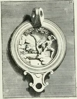 Picture 33 of 113 from Le antiche lucerne sepolcrali figurate : raccolte dalle caue sotterranee e grotte di Roma, nelle quali si contengono molte erudite memorie (1691), leaf 78