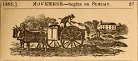 An illustration from Leavitt's farmer's almanack, improved, and miscellaneous year book, for the year of our Lord 1885 (1884)