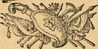 An illustration from Le belle arti, pittura, scultura, e architettura, compimento, e perfezione delle bellezze dell'universo mostrate nel Campidoglio dall'Accademia del disegno il d ì 24. settembre 1711 : essendo principe della medesima il sig. cavalier Carlo Maratti e viceprincipe il signor cavalier Carlo Francesco Person (1711)