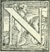 An illustration from Le bizzarre, faconde, et ingeniose rime pescatorie. Nelle quali si contengono sonetti, stäze, capitoli, madrigali, epitafij, disperate, e canzoni. Et il commento di due sonetti del Petrarcha, in antiqua materna lingua (1557)