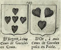 Picture 40 of 46 from Le blason de France, ou, Notes curieuses sur l'edit concernant la police des armoiries (1697), leaf 357