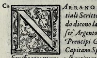 An illustration from Le bravvre del Capitano Spauento : divise in molti ragionamenti in forma di dialogo (1607)