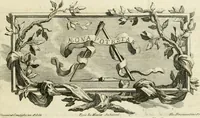 An illustration from L'eccellenza delle tre nobili, e belle arti, pittura, scultura, e architettura : dimostrata nel Campidoglio dall'insigne Accademia di San Luca, nella quale doveva risiedere come principe il sig. cav. Cammillo Rusconi ed in sua mancanza risiederono il sig. cav. Ant. Valerj, ed il sig. Gio. Paolo Melchiori, consiglieri l'anno M.DCCXXVIII .. (1729)