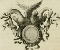 An illustration from L'eccellenza delle tre nobili, e belle arti, pittura, scultura, e architettura : dimostrata nel Campidoglio dall'insigne Accademia di San Luca, nella quale doveva risiedere come principe il sig. cav. Cammillo Rusconi ed in sua mancanza risiederono il sig. cav. Ant. Valerj, ed il sig. Gio. Paolo Melchiori, consiglieri l'anno M.DCCXXVIII .. (1729)