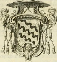 An illustration from L'eccellenza delle tre nobili, e belle arti, pittura, scultura, e architettura : dimostrata nel Campidoglio dall'insigne Accademia di San Luca, nella quale doveva risiedere come principe il sig. cav. Cammillo Rusconi ed in sua mancanza risiederono il sig. cav. Ant. Valerj, ed il sig. Gio. Paolo Melchiori, consiglieri l'anno M.DCCXXVIII .. (1729)