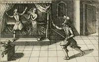 An illustration from Le Centre de l'amour : decouvert soubs divers emblesmes galans et facetieux (1680)