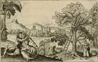 An illustration from Le Centre de l'amour : decouvert soubs divers emblesmes galans et facetieux (1680)