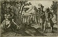 An illustration from Le Centre de l'amour : decouvert soubs divers emblesmes galans et facetieux (1680)