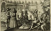 An illustration from Le centre de l'amour : decouvert soubs divers emblesmes galans et facetieux (1687)