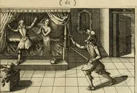 An illustration from Le centre de l'amour : decouvert soubs divers emblesmes galans et facetieux (1687)
