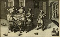 An illustration from Le centre de l'amour : decouvert soubs divers emblesmes galans et facetieux (1687)