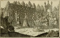 An illustration from Le centre de l'amour : decouvert soubs divers emblesmes galans et facetieux (1687)